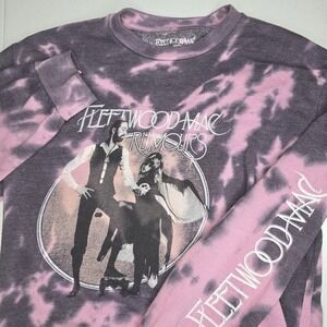 FLEETWOOD MAC Rumors Purple Gray Tie-dye Long Sleeve Sweatshirt Women's XL -1583